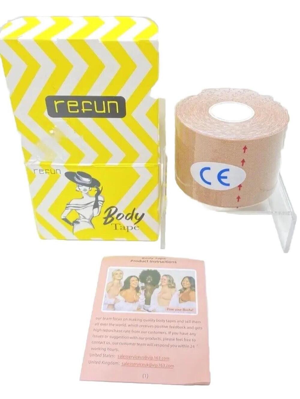 Beige Boob Tape Body & Breast Lift Adhesive Bra Tape Push-Up Chest Support